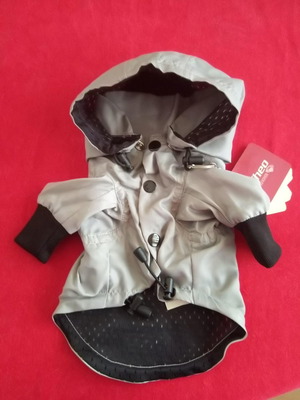 Theo small dog windbreaker jacket new with removable hood