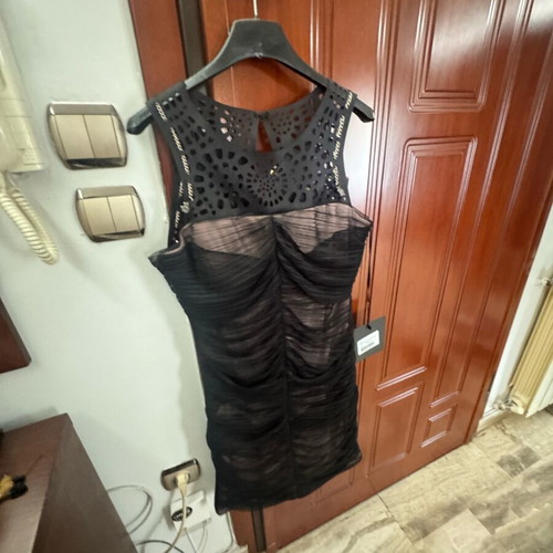 Mini dress Tassos Mitropoulos like new, black and beige