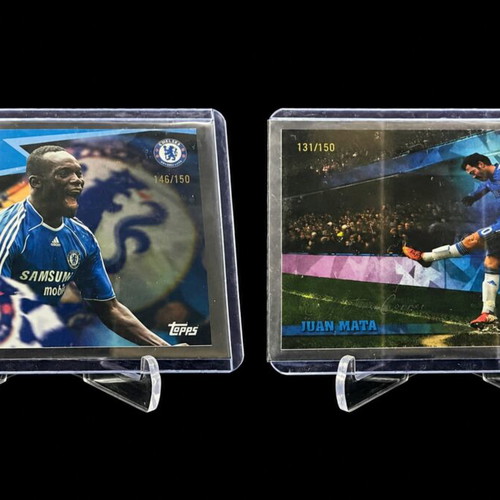 Chelsea numbered football cards Juan Mata and Michael Essien