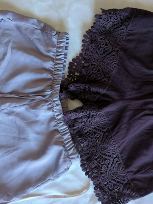 H&M shorts like new, laser cut and lace trim, size 36