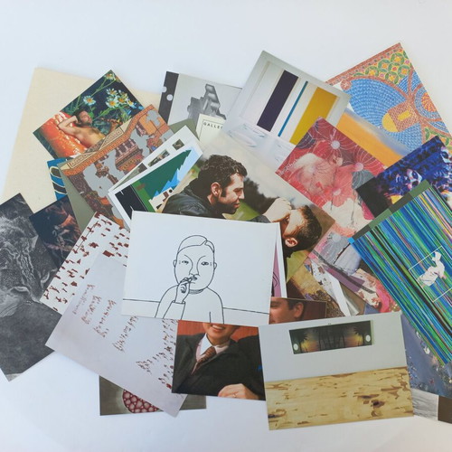 Pack of 100 card postal from gallery with contemporary art, like new, 00's
