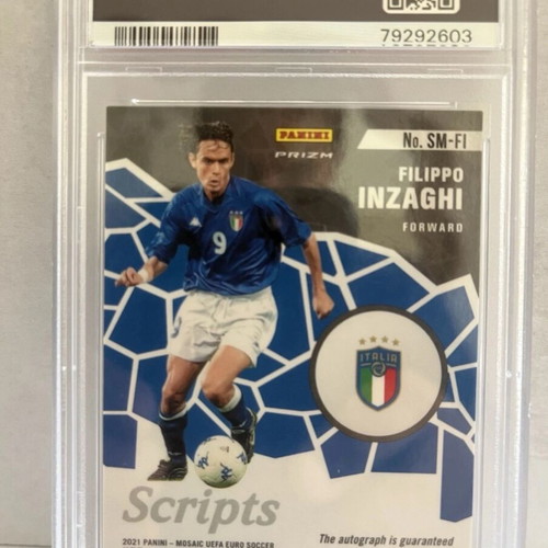 Euro 2020 Scripts Auto Filippo Inzaghi PSA 9 like new