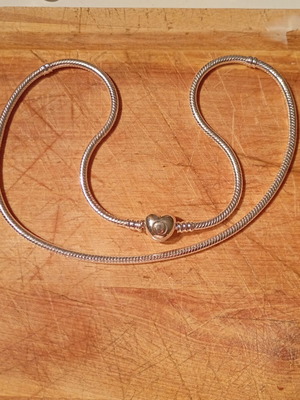 Pandora silver snake necklace 45 cm like new