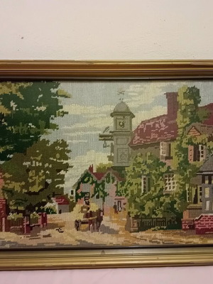 Embroidery framed artwork used 60×40