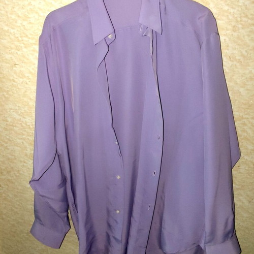 Vintage women's shirt 80s used, solid color size M