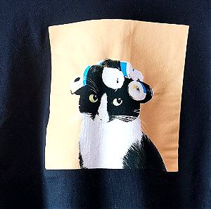 Zara t shirt με Στάμπα γάτα