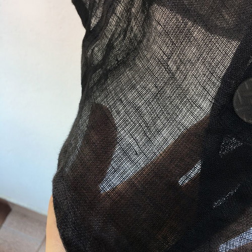 Summer transparent cotton shirt Sonja Marhoni like new black brown