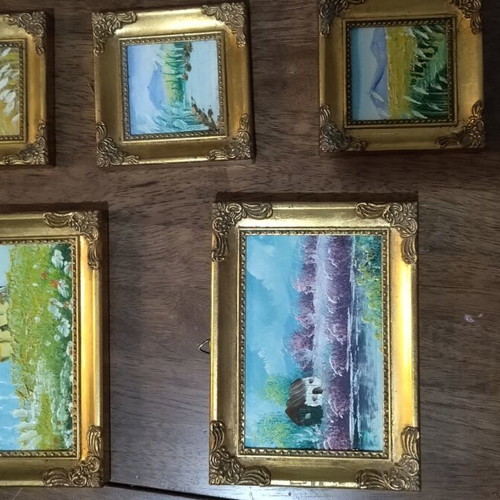 Oil painting set like new, pack of 5
