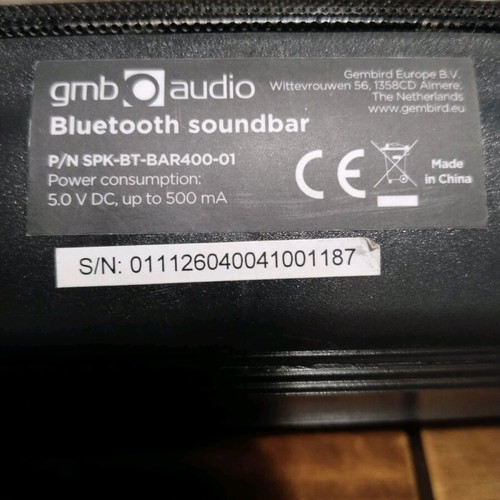 GMB Audio Bluetooth soundbar with USB, TF card, AUX, FM radio