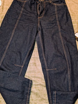 Jean Pink Woman barrel high rise new, size M 38 10, blue