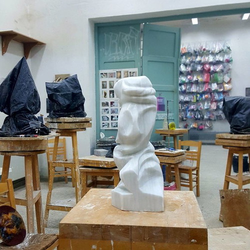 Modern bust marble new, Sebastjano Dobrozi