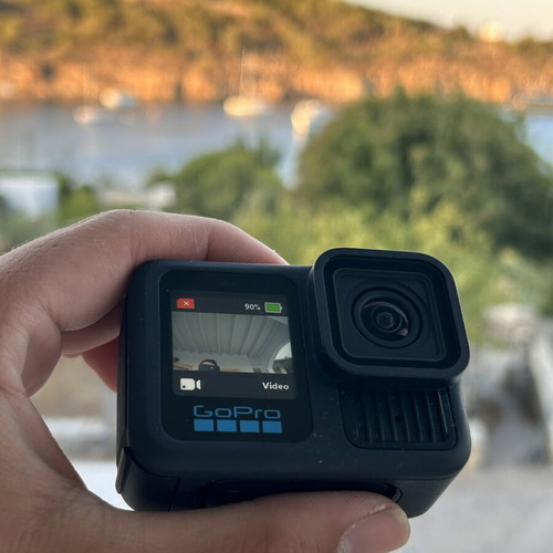 GoPro Hero 13 action camera with waterproof case and lens protector