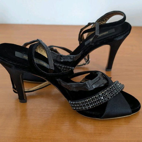 Roberto Cavalli women's sandals like new, size 36.5, black