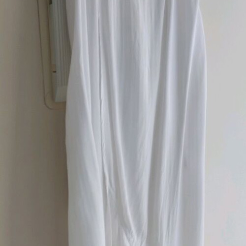 Ale asymmetrical blouse with back opening new, small, white