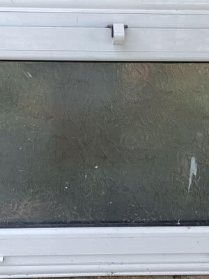 Aluminum tilt window with frosted double glazing, 90x58 cm