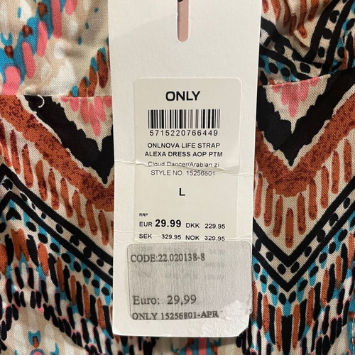 Only Onlnova Life Strap Alexa Dress aop new, colorful