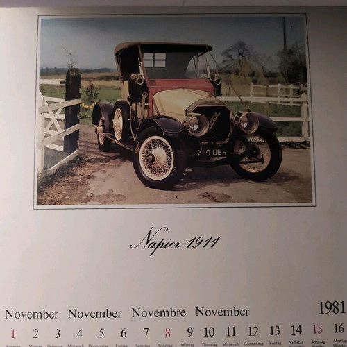 Oldies '81 calendar like new with 12 antique cars from 1981