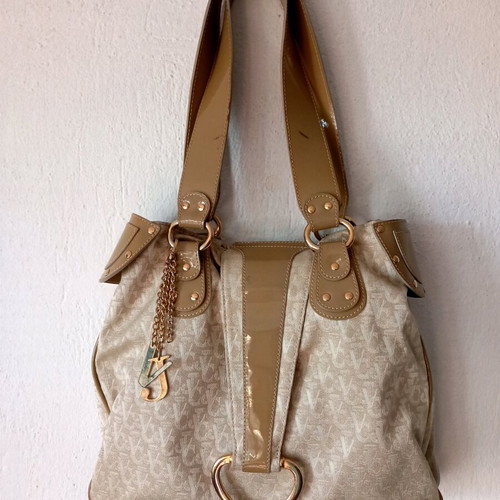 Versace Jeans Couture shoulder bag used, beige and gold