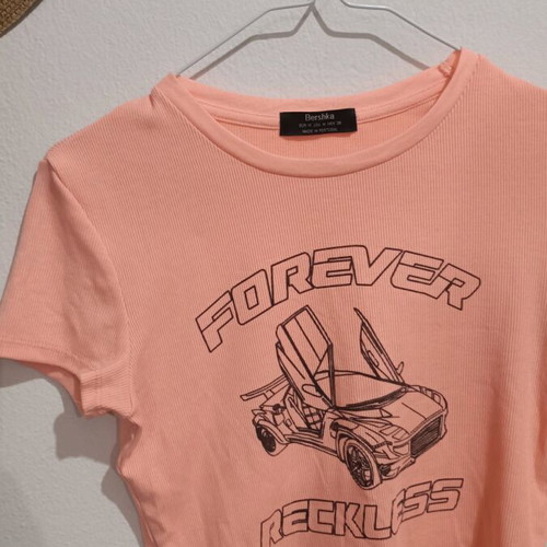 Bershka top like new, medium but tight fit, orange