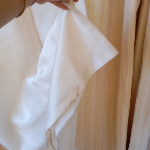 Corset and maxi skirt set like new, white and beige