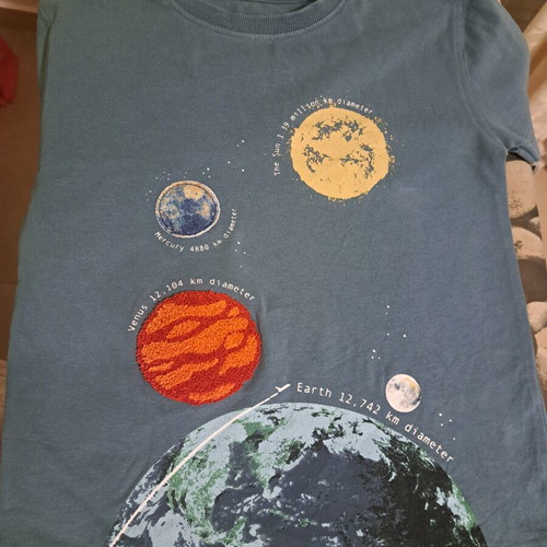 John Lewis children's long-sleeve space shirt size 8 years used