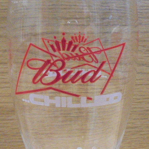 Budweiser beer promotional set of 2 glasses like new