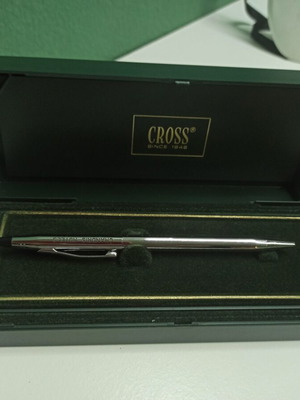 Cross pen used with Chandris hotels logo