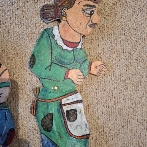 Karagiozis leather figure set like new