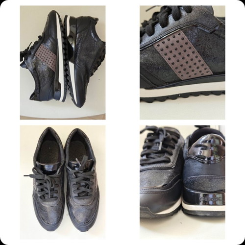 Geox D Tabelya women's leather shoes, size 38.5, black