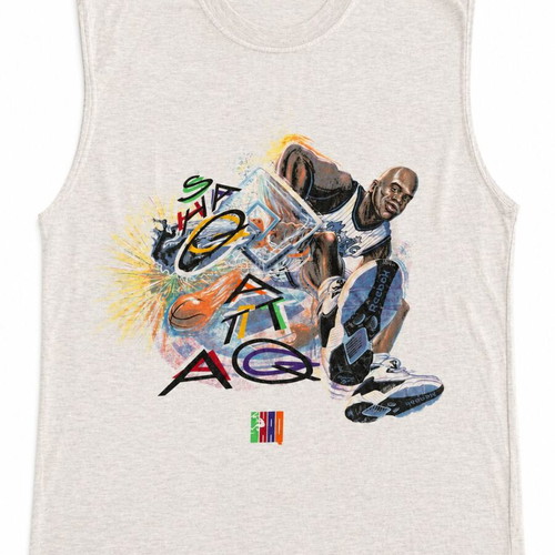 Reebok Original Shaq 90s Retro Collectible Sleeveless T-Shirt used, size M, grey
