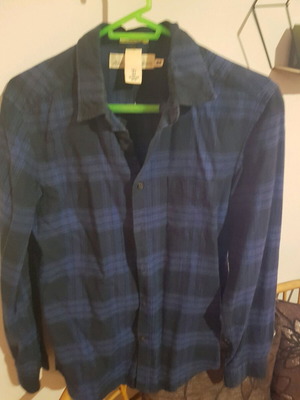 H&M Blue Checked Shirt Like New, Size S