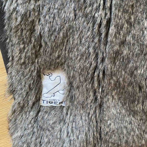 Armani suede coat like new, brown, with fur lining