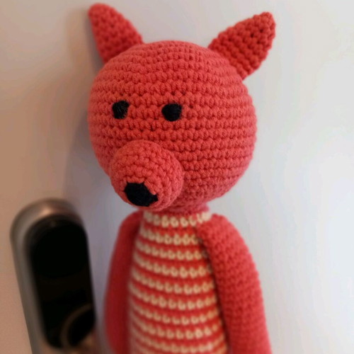 Handmade knitted fox doll 40 cm new