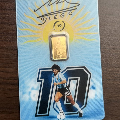 Gold bar “Hand of God” Diego Maradona