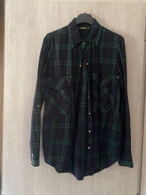 Zara checked shirt used, size M, multicolor