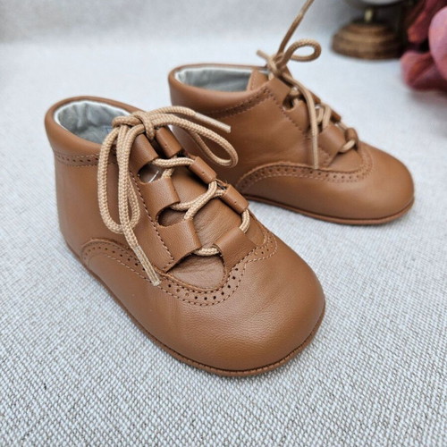 RiZitos leather baby shoes size 18, brown