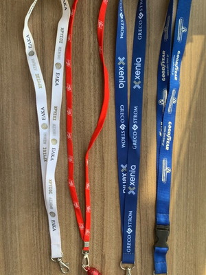 Συλλογή lanyards μεταχειρισμένη, πακέτο 4 με Budweiser, Goodyear κ.ά.