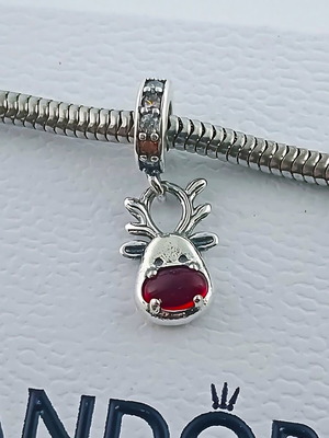 Pandora Reindeer Murano Pendant Silver 925 New