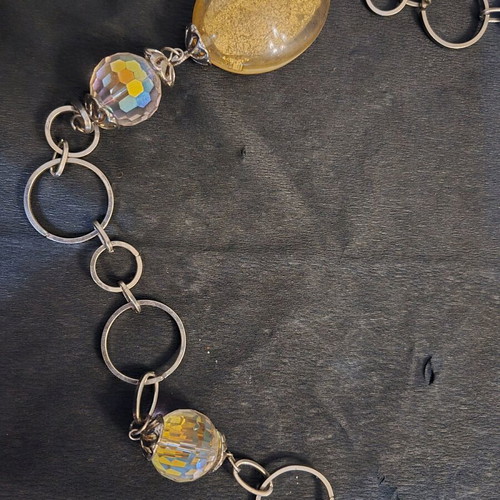 Vintage long women's necklace silver like new