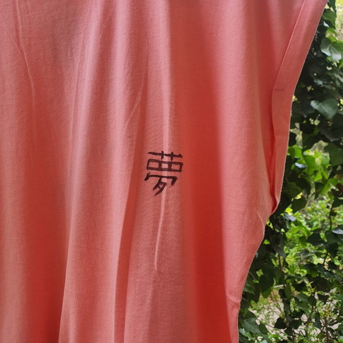 T-Shirt Handpainted Dream Urban Classics like new, black and pink, size M