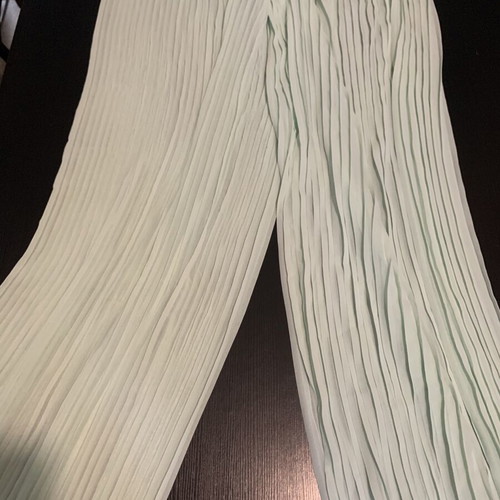 Zara women's pleated palazzo pants XS like new, green turquoise