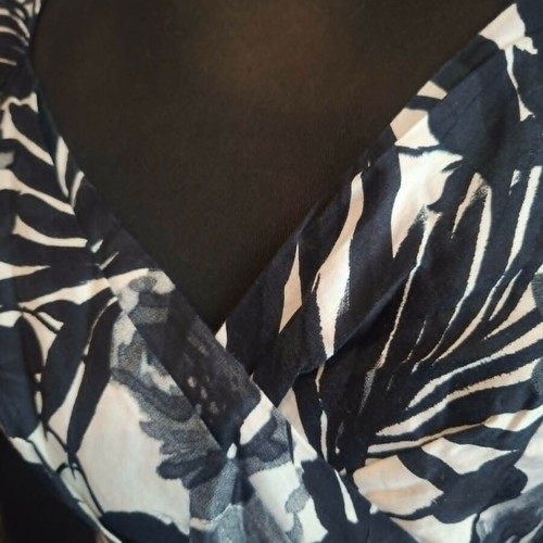 Pencil dress black and white cotton like new, size M