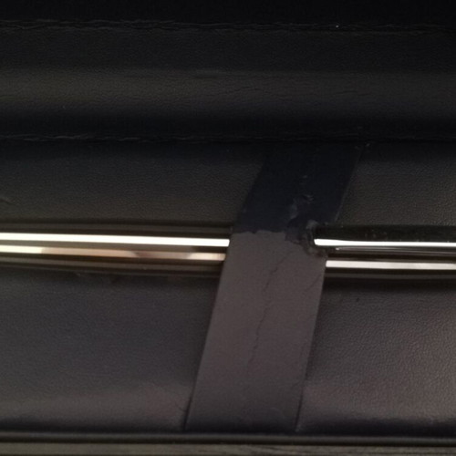 Ascot pen in gift box like new, striped black and steel