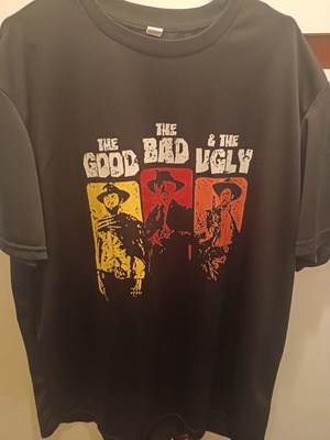 Men's T-shirt 3XL like new, black, The Good, The Bad & The Ugly design