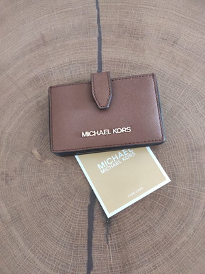 Michael Kors Jet Set Travel Medium Accordion Card Case καινούργιο, δέρμα Saffiano, καφέ