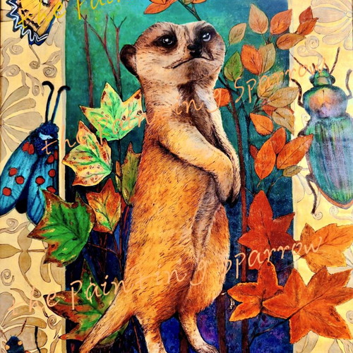 Art print The Painting Sparrow A5 new