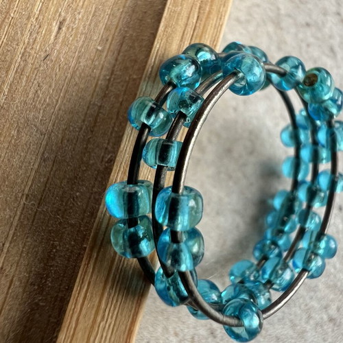 Y2K rings set used, red and turquoise