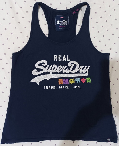 Superdry tank top navy blue