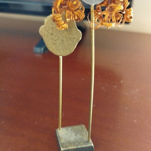 Decorative siblings made of bronze and aluminum like new