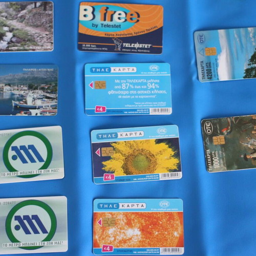 Open used phone cards, pack of 110 pieces
